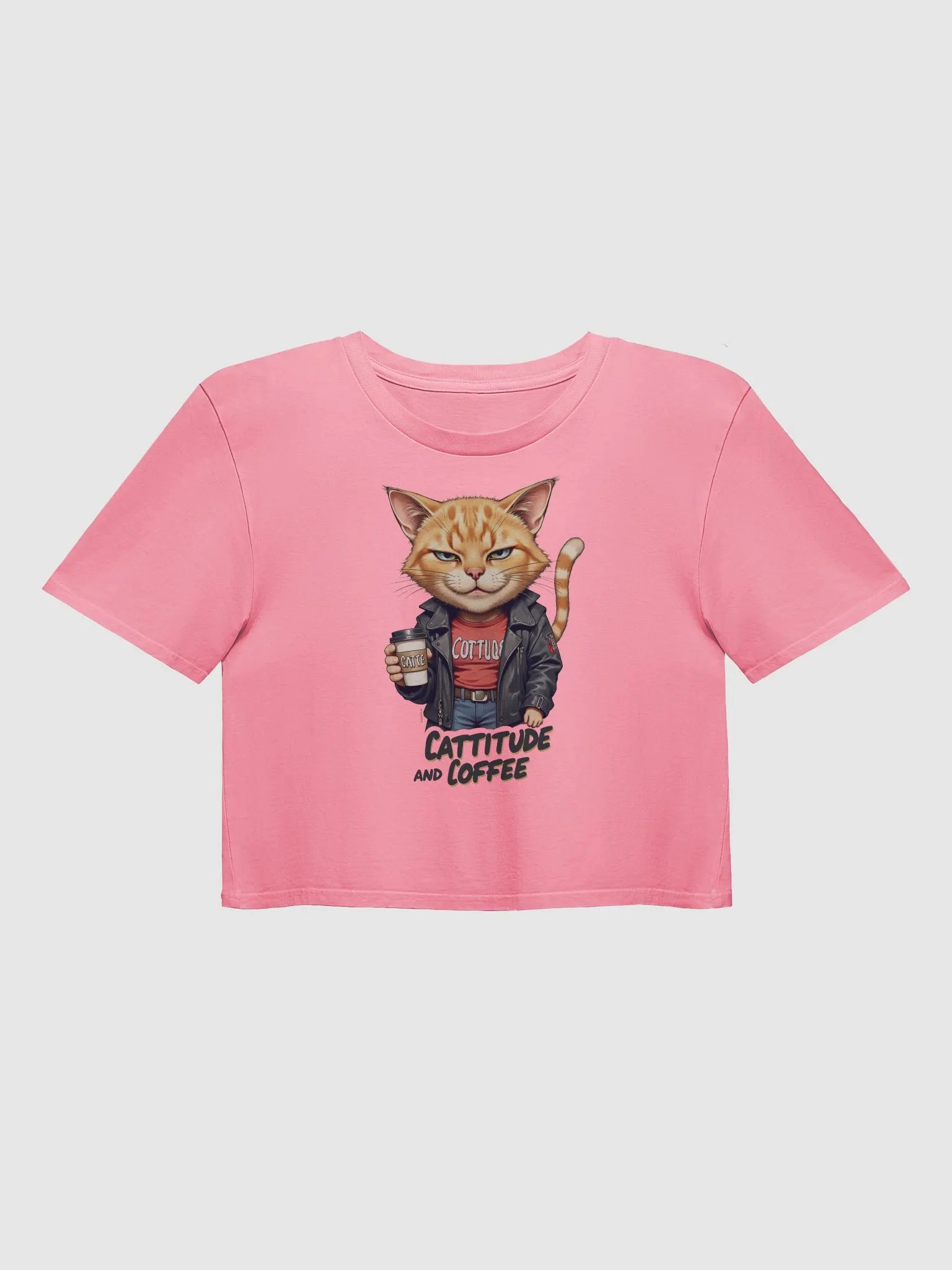 Cattitude and Coffee Women's Crop Top product image (2)