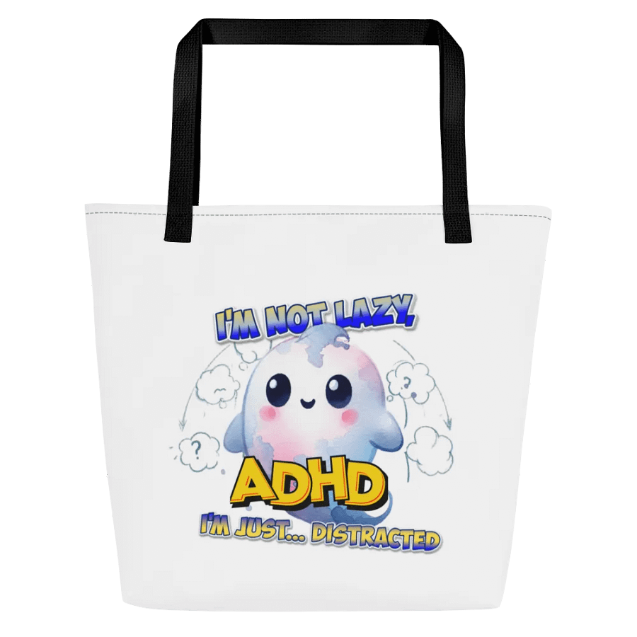 ADHD I'm Not Lazy Large Tote Bag w/ Pocket product image (7)