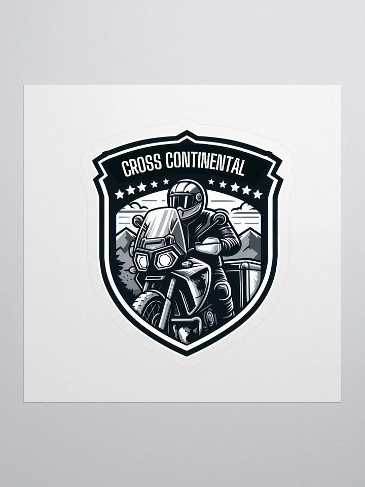Cross Continental Motorcycle Rider Kiss Cut Stickers | | AI Design cross continental touring product image (1)