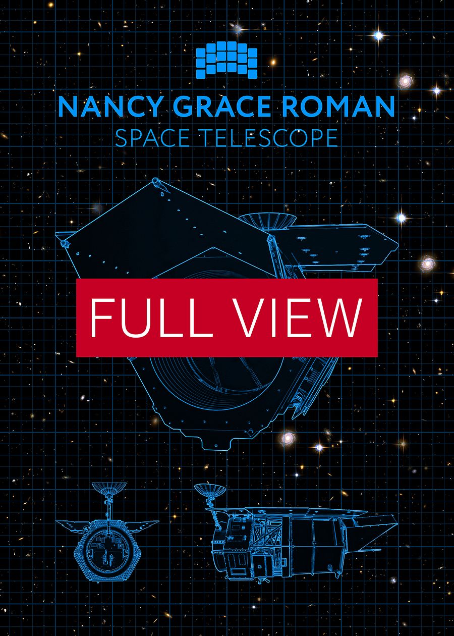 Nancy Grace Roman Telescope Blueprint Poster — NASA NGRST Space Print product image (3)