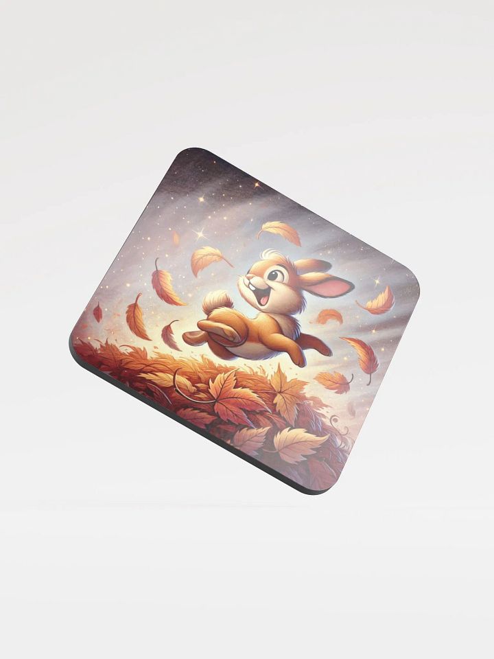Autumn Leaves Bunny Rabbit Coaster product image (1)