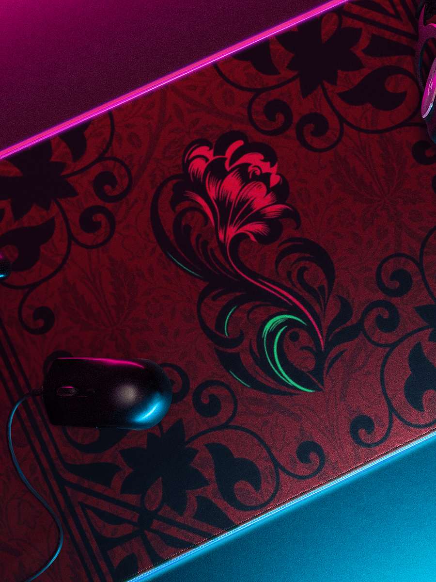 Crimson Paisley Garden Desk Mat product image (3)