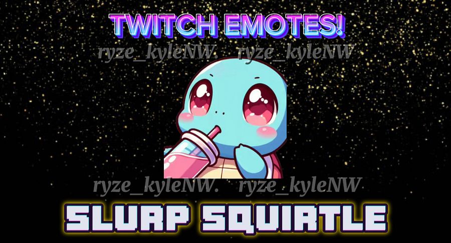 Twitch Emote SLURP SQUIRTLE product image (1)