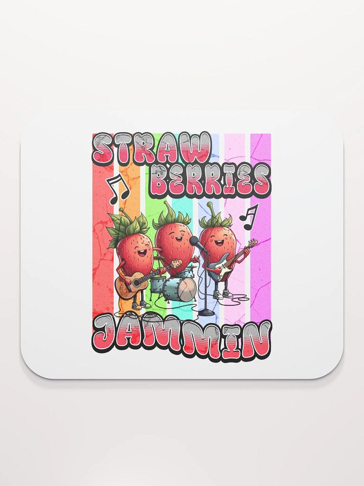 Strawberries Jammin Band Mouse Pad product image (1)