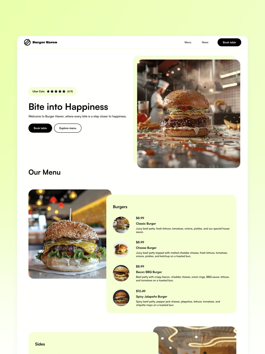 Patty - FREE Framer Restaurant Template product image (1)