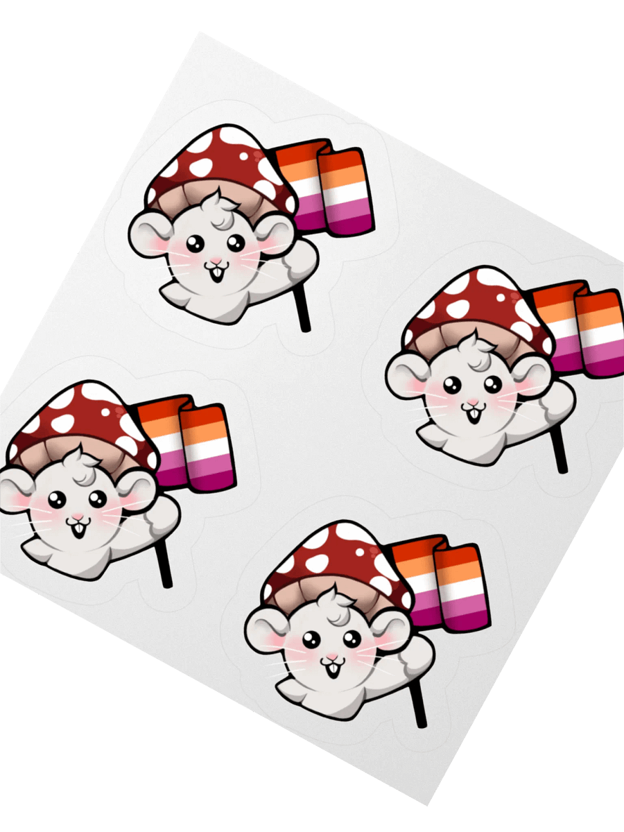 Lesbian/WLW Pride Flag Stickers product image (2)