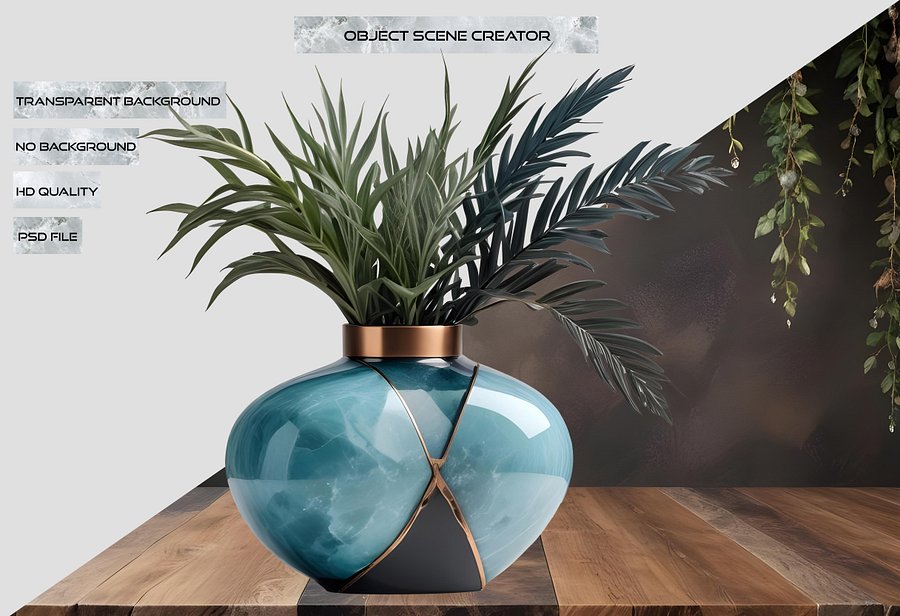 Coastal Luxe spa decor – vase png product image (2)