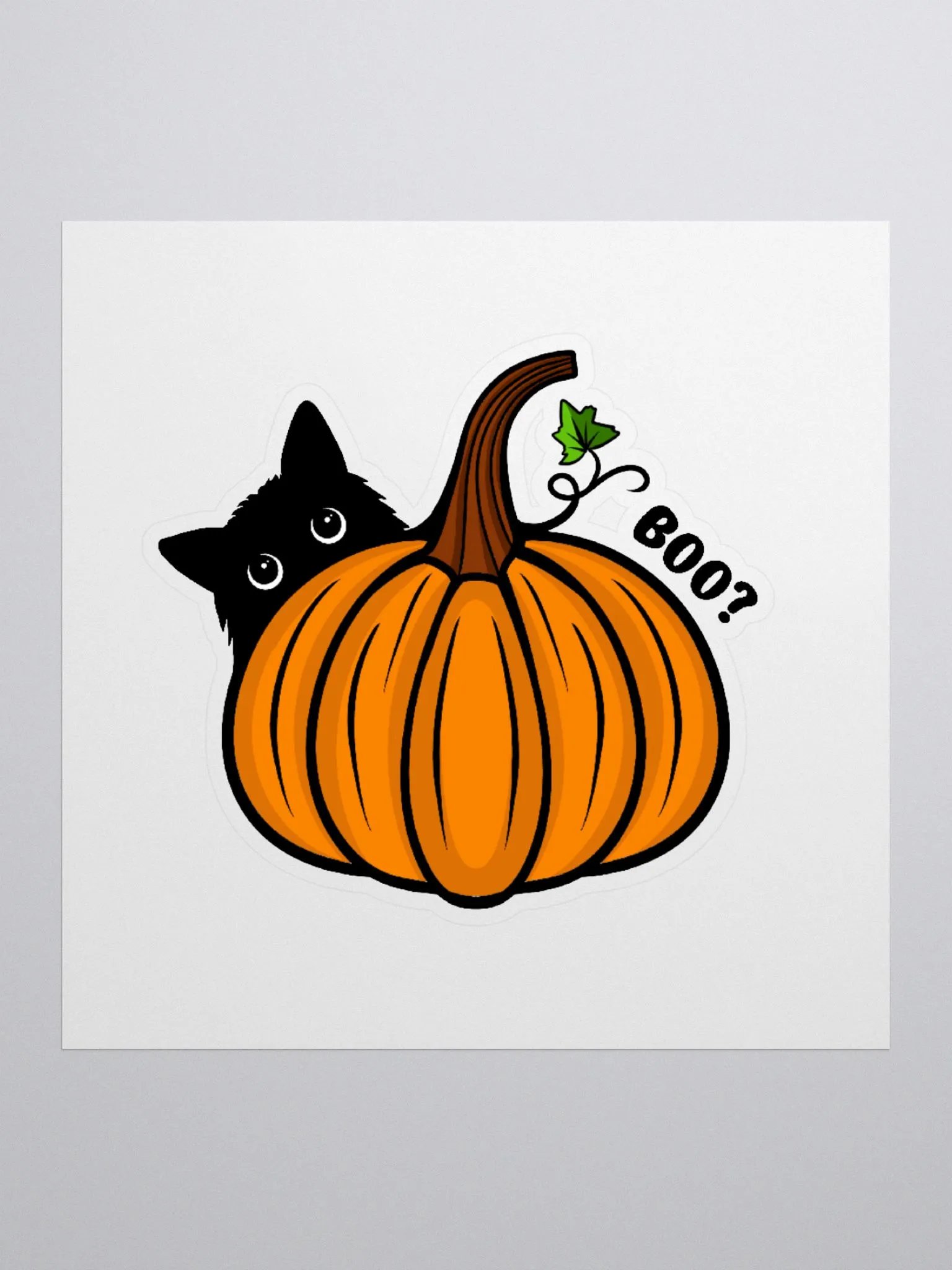 Kitty with a Pumpkin Sticker product image (1)