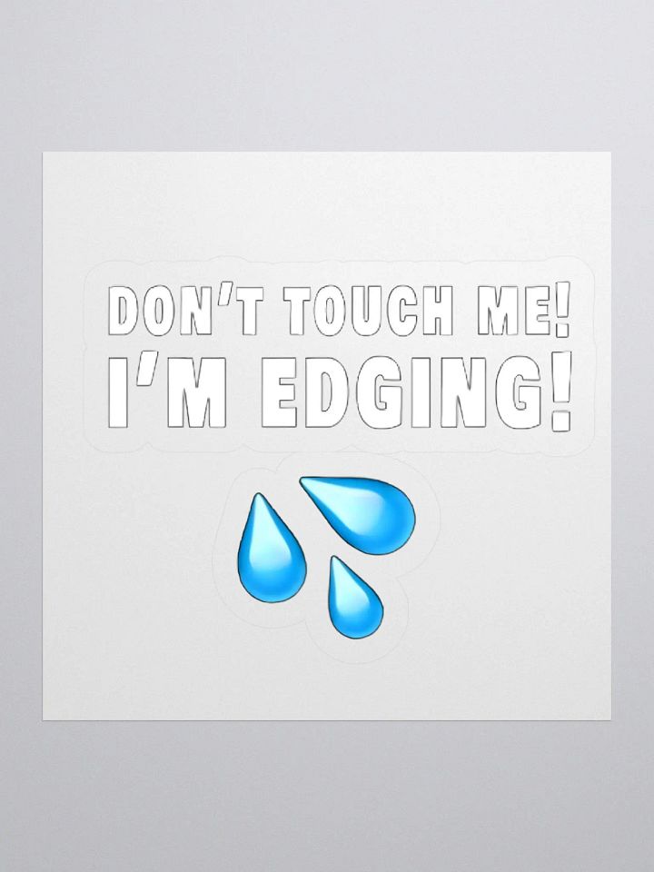 Don't Touch Me I'm Edging Sticker product image (1)