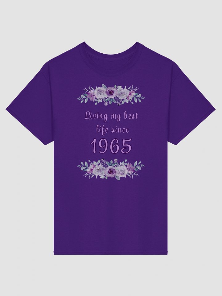 Floral Best Life since 1965 heavy weight Tee product image (9)
