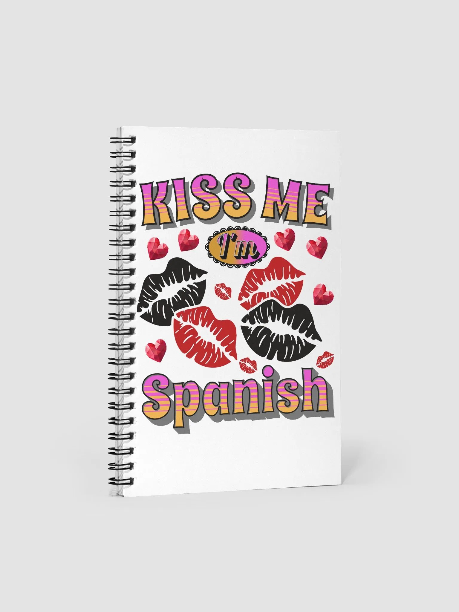 Kiss Me Im Spanish Spiral Notebook product image (1)
