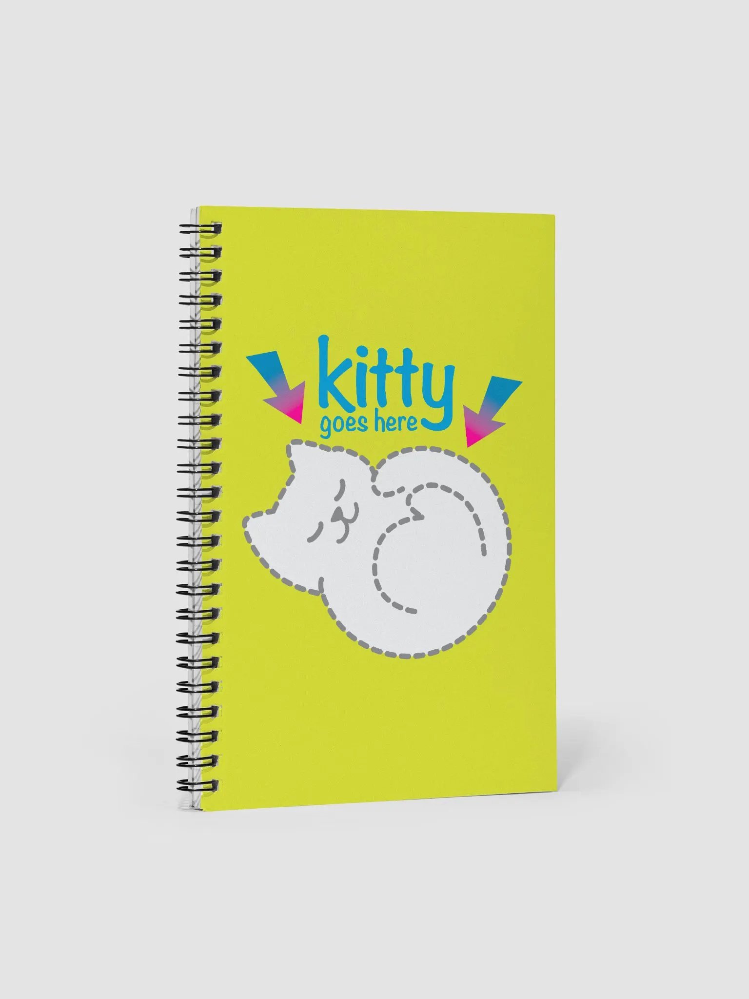 KITTY goes HERE! • spiral notebook by Allcolor product image (1)