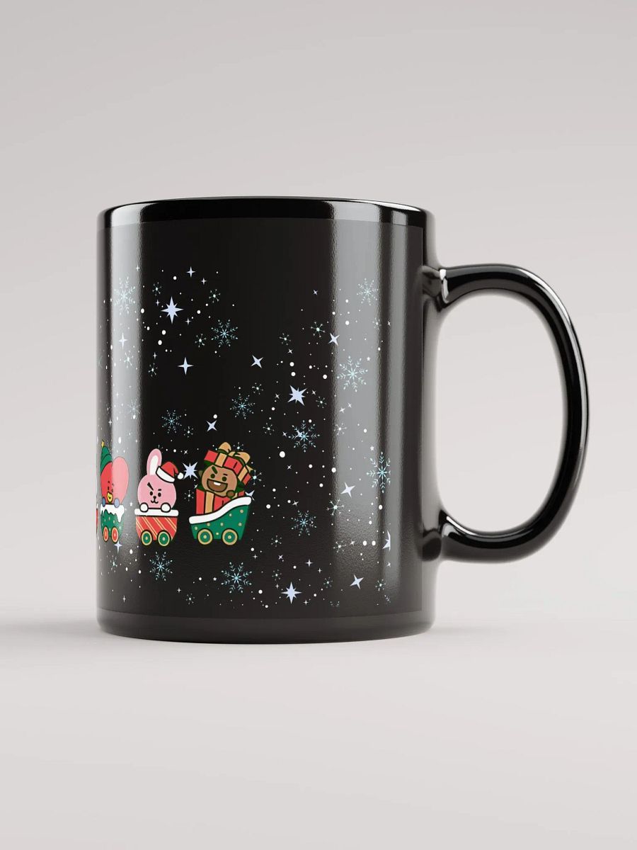BT21 Holiday Express Black Glossy Mug product image (1)
