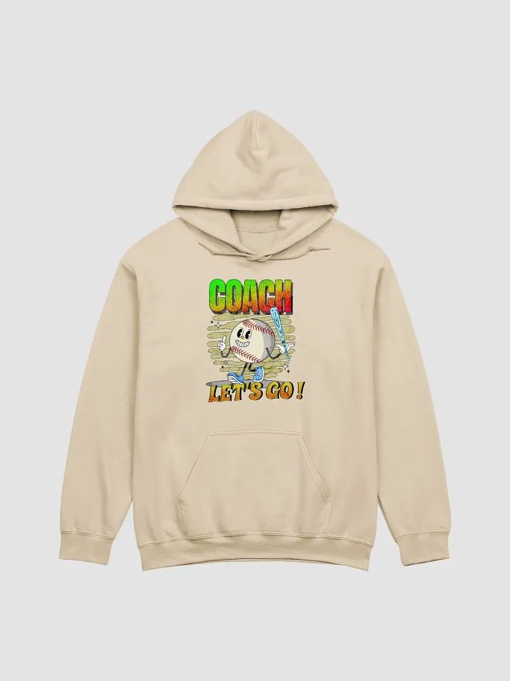 Retro Mascot Coach Lets Go Baseball Character Hoodie product image (19)