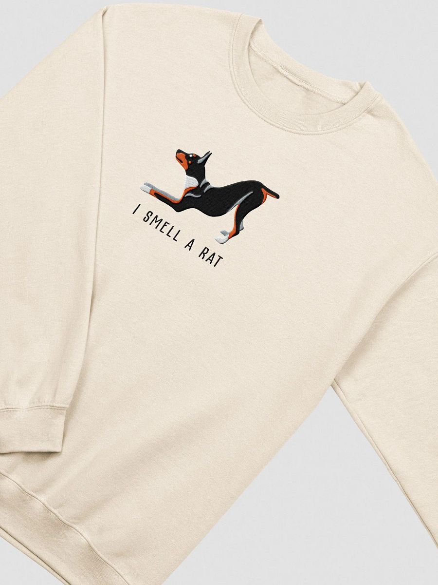 I Smell a Rat Sweatshirt (Embroidered) of a Rat Terrier(Tricolor) product image (6)