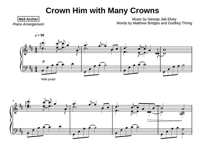 Crown Him With Many Crowns Sheet Music product image (1)