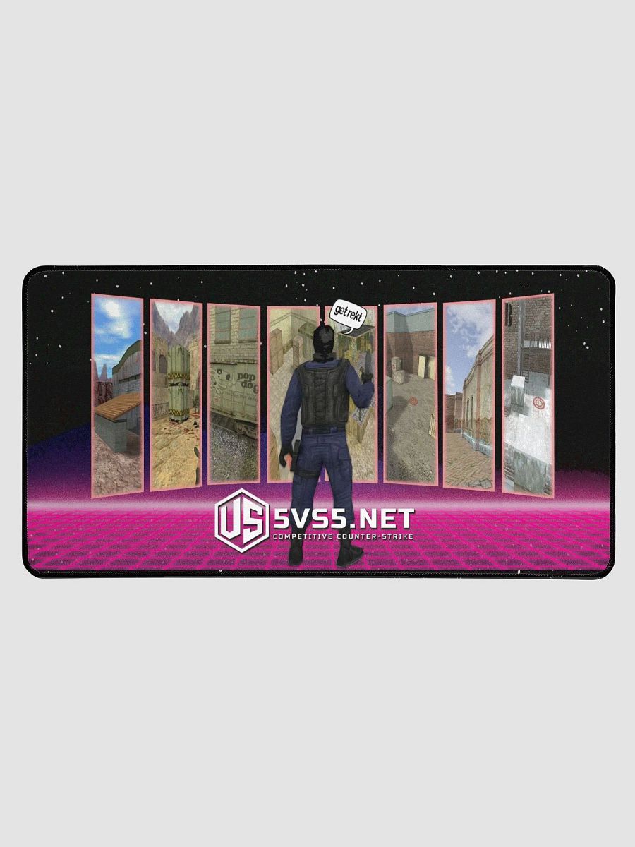 5vs5.net™ Get Rekt Gaming Desk Mat 15.5" x 31.5" product image (1)