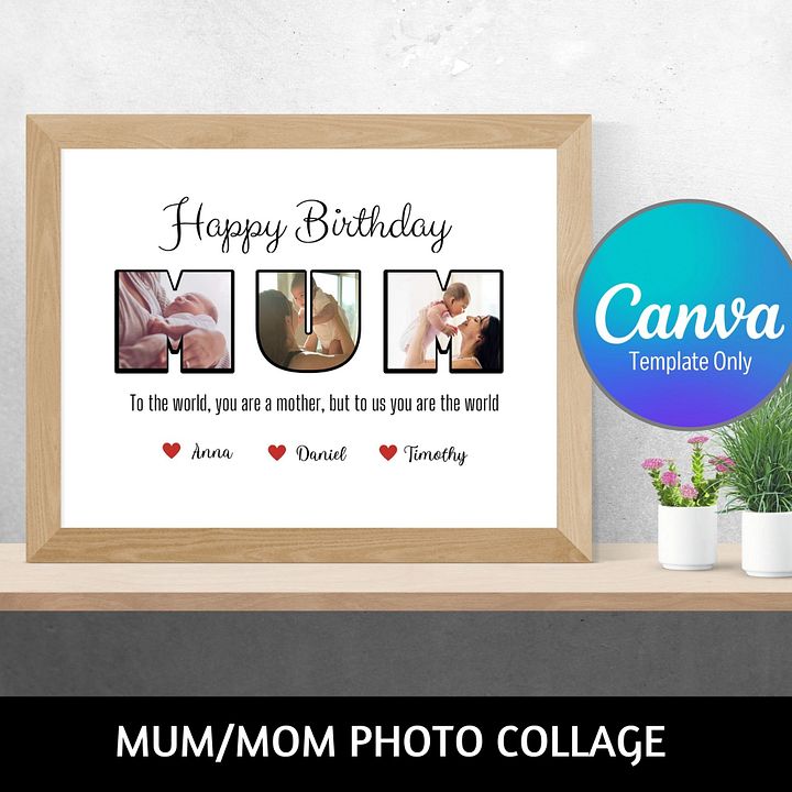 Mum/Mom Photo Collage Canva Template product image (1)