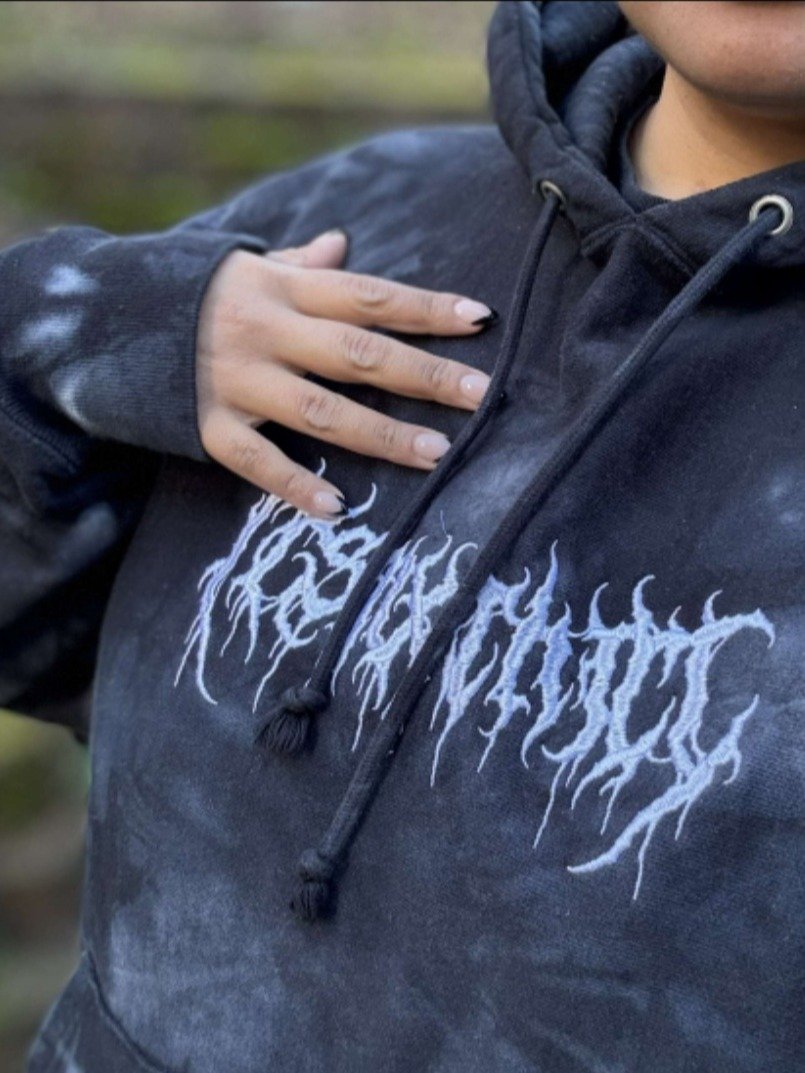 Tie Dye "Brutal" Embroidered Hoodie product image (1)