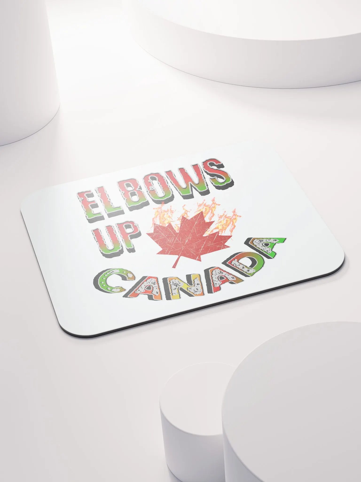 Elbows Up Canada Burning Maple Classic Mouse Pad product image (4)
