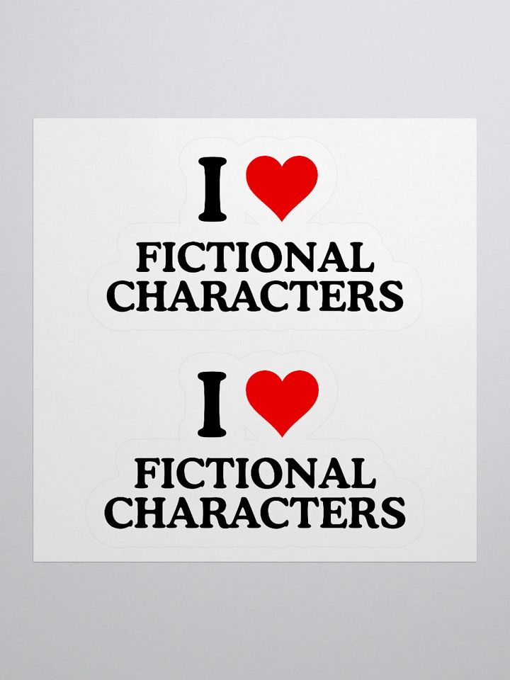 I <3 Fictional Characters Sticker Sheet product image (1)