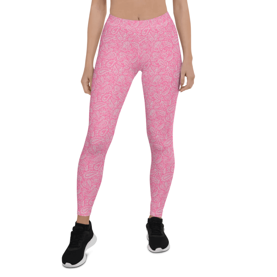Light Pink All-Over Print Leggings product image (1)