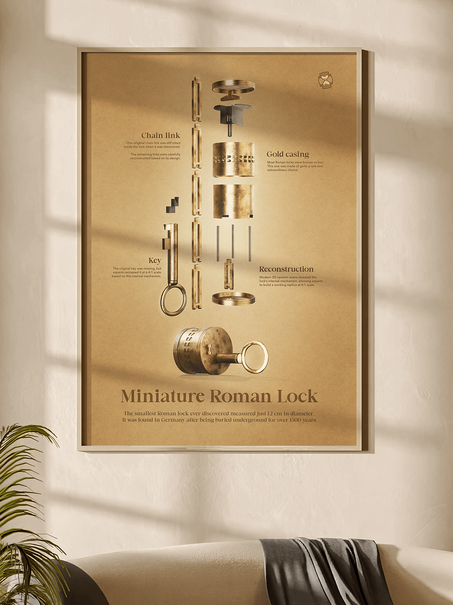 Miniature Roman Lock Framed Poster product image (1)