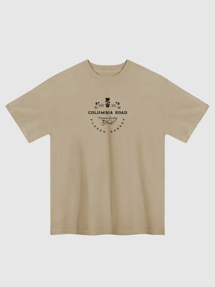 Columbia Road Market Vintage Vibes Oversized Tee (Faded Khaki) product image (1)