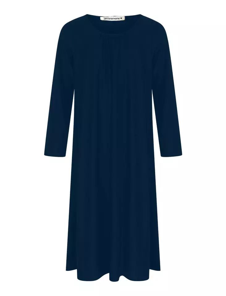Girls Long Sleeve Maxi Dress Kids School Plain Abaya Holiday Islamic Top Jilbab product image (3)