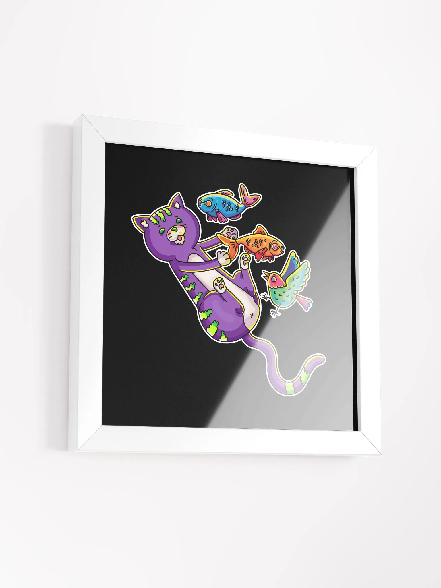 Framed - Paws, Claws & Fins / Black Background product image (6)