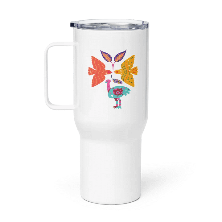 Symmetrical Abstract Bird design Travel Mug product image (1)