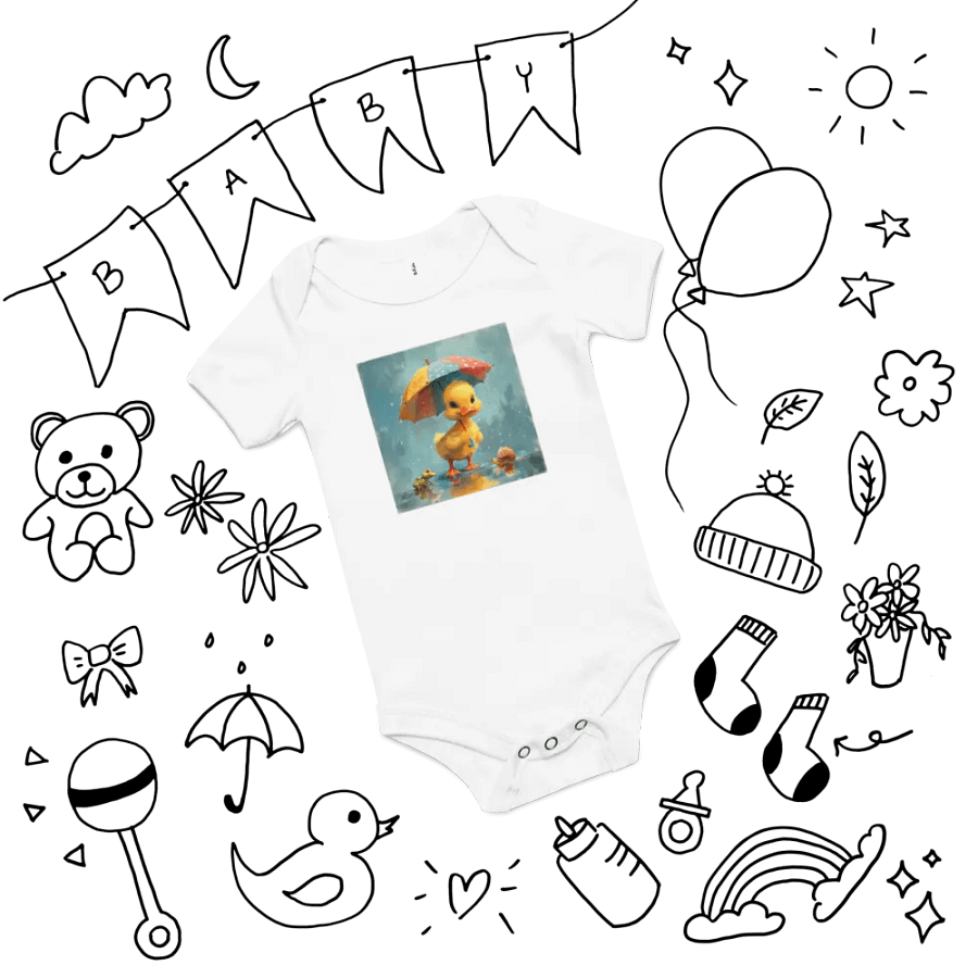 Whimsical Duckling and Friends Baby Onesie product image (12)