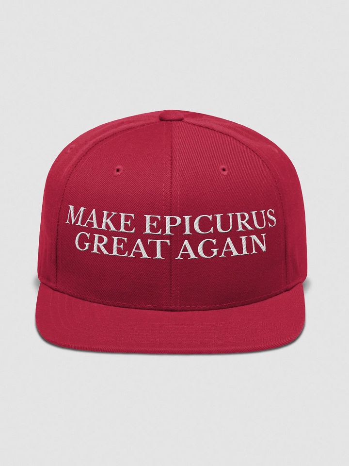 Make Epicurus Great Again Cap (Wool Blend Snapback DARK) product image (2)