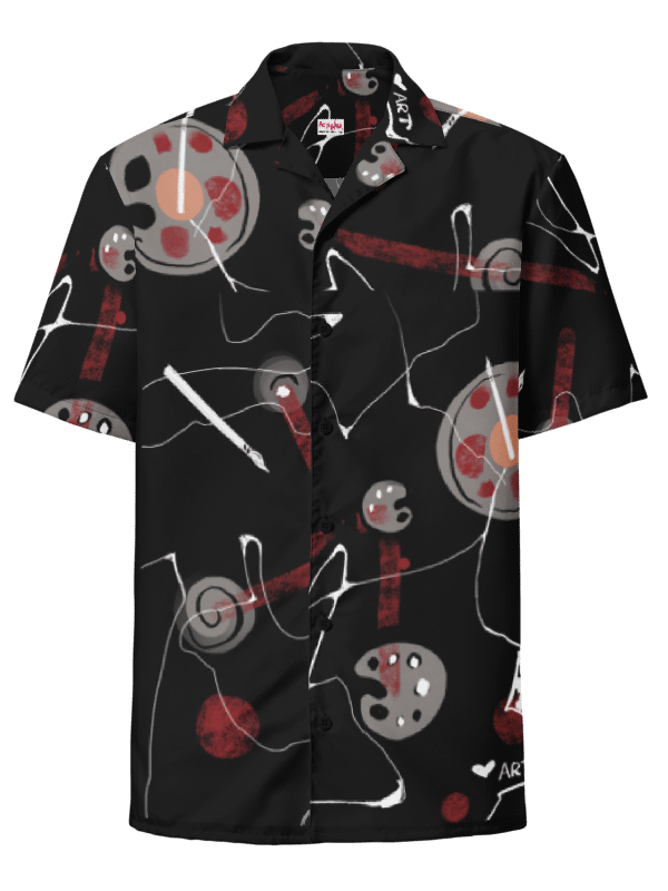 ScribbleWear #1 Unisex Hawaiian Style Shirt/Black Palette product image (1)