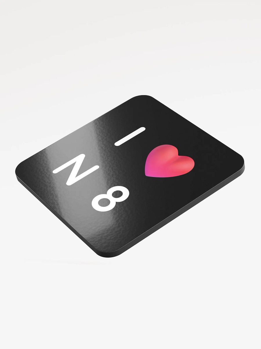 I ❤️ N8 Glossed Cork Coaster product image (3)