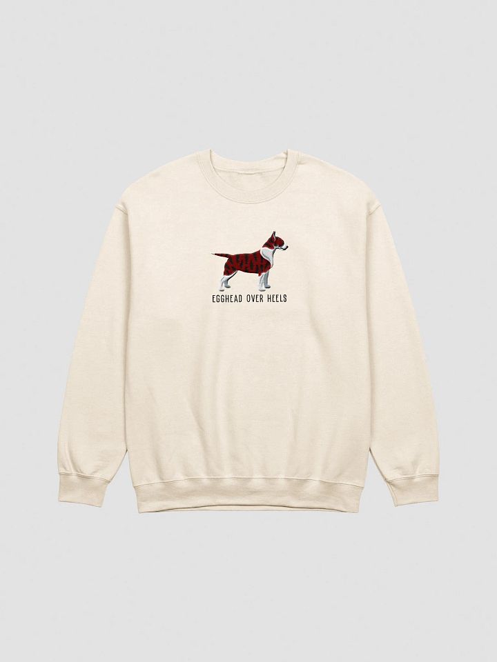 Egghead Over Heals Sweatshirt (Embroidered) of an English Bull Terrier(Brindle) product image (13)