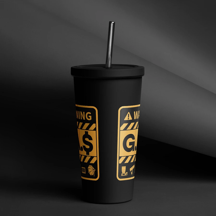 G.A.$. Warning Tumbler With Straw product image (19)