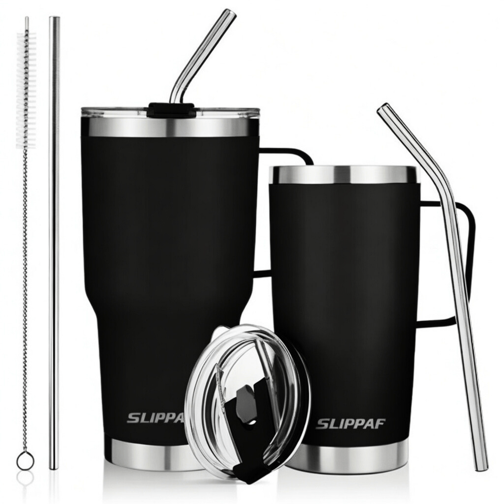 2 pack Tumbler 20 + 30 Oz With Handle, Lid and Straw product image (1)