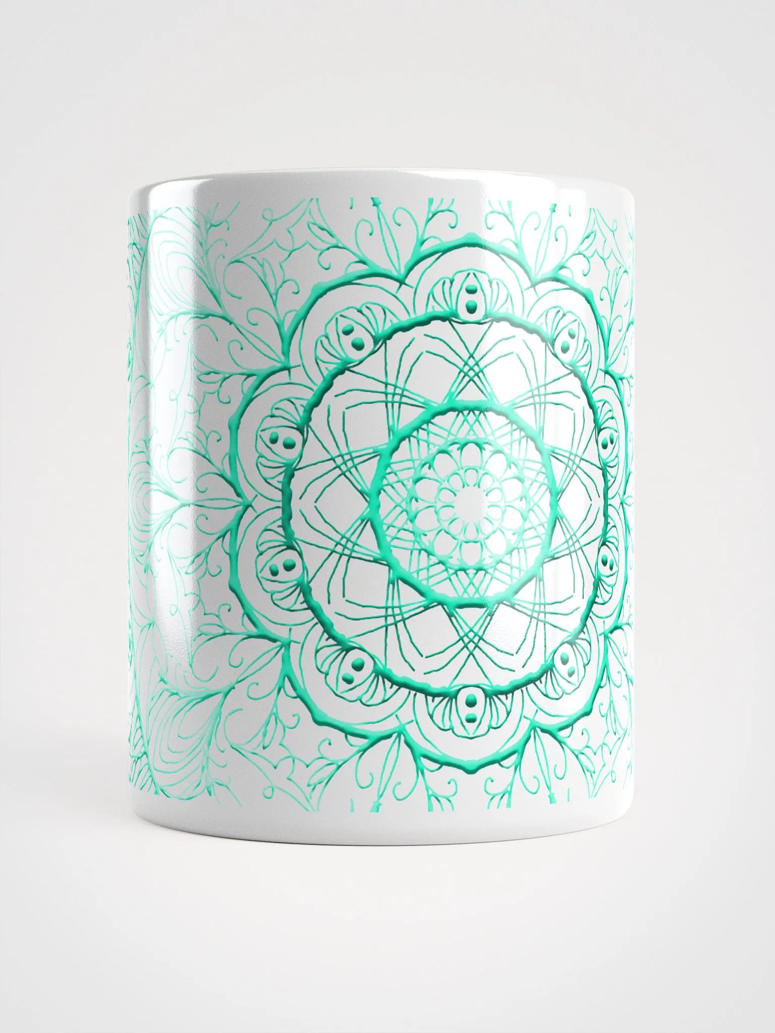 Symmetrical Aqua Mandala Mug product image (6)