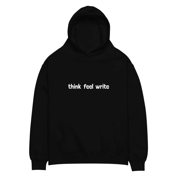 think feel write Oversized Hoodie product image (2)