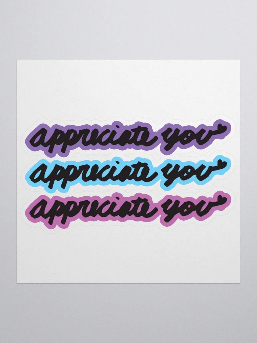 Multiple Appreciate You Bubble-free stickers product image (2)