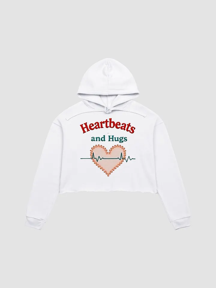 Heartbeats and Hugs Crop Hoodie product image (4)