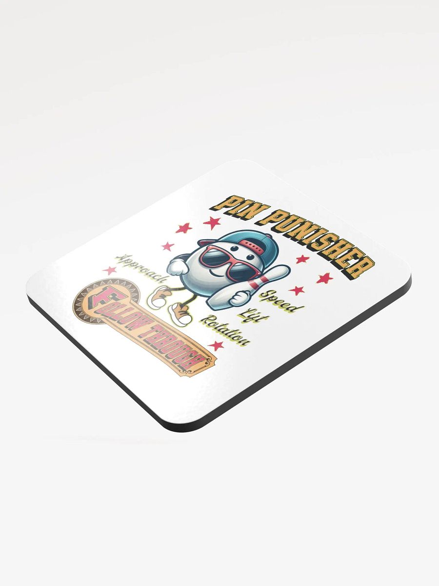 Pin Punisher Bowling Glossed Eco-Friendly Elegance Cork Coaster product image (3)