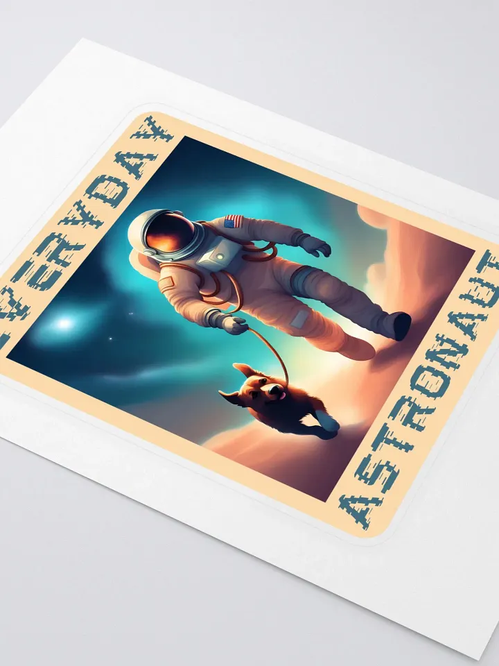 Everyday Astronaut Walking the Dog Sticker product image (2)
