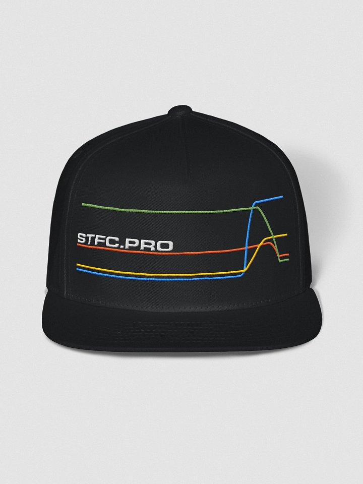 80s inspired STFC.PRO graph lines flat cap - Light product image (1)