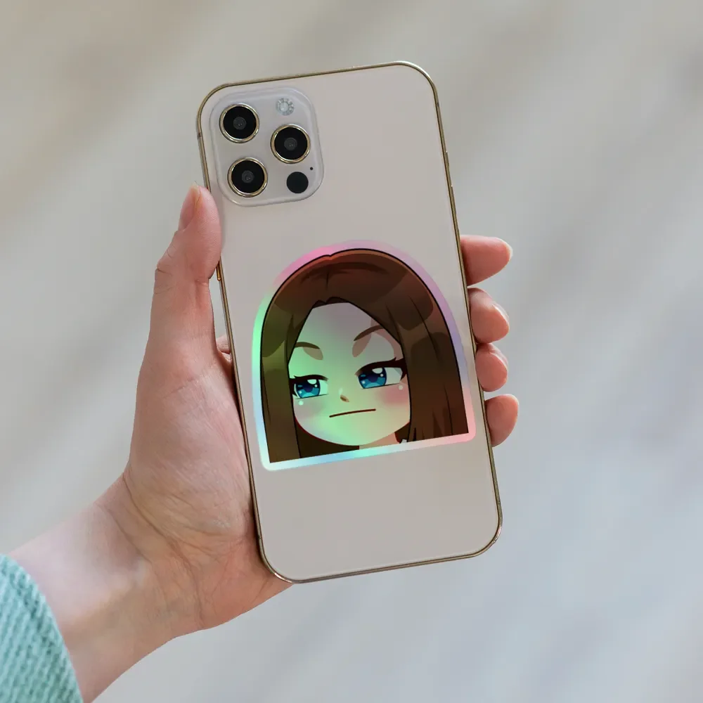 Hmmm Emote Holographic Sticker product image (6)