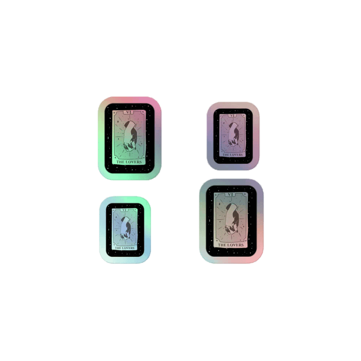 The Lovers Tarot Holo Sticker Pack product image (1)
