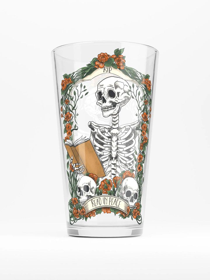 Read in Peace tall glass product image (1)