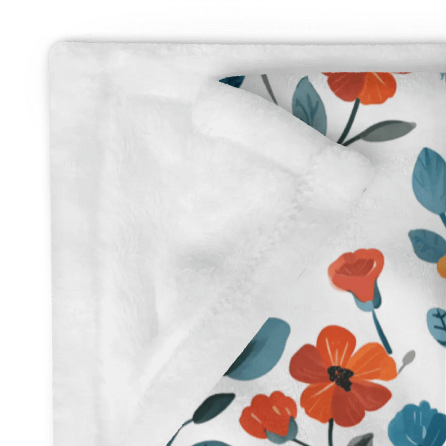Orange Floral Throw Blanket by Treasure Pie product image (12)