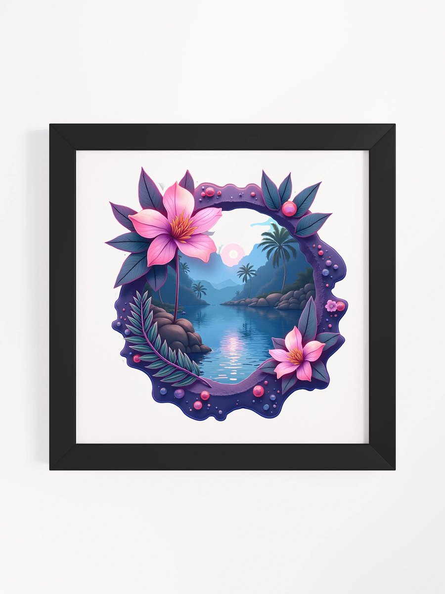 Neo-Tropical Horizon: Island Dreamscape Framed Art Print product image (4)